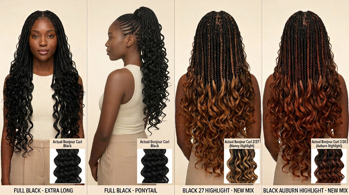 French curl braiding hair, long, photo 4