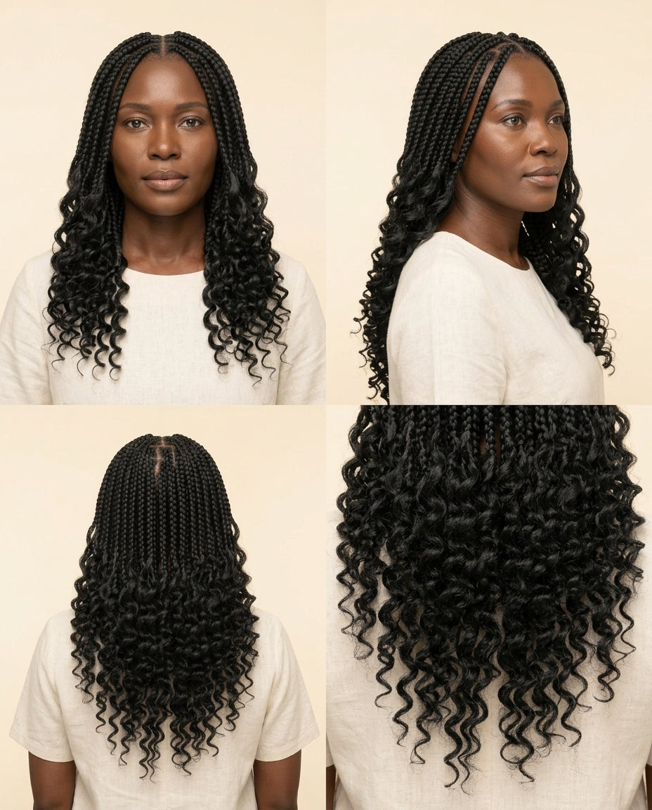 Long curly braiding hair for boho braids and curly crochet, photo 5