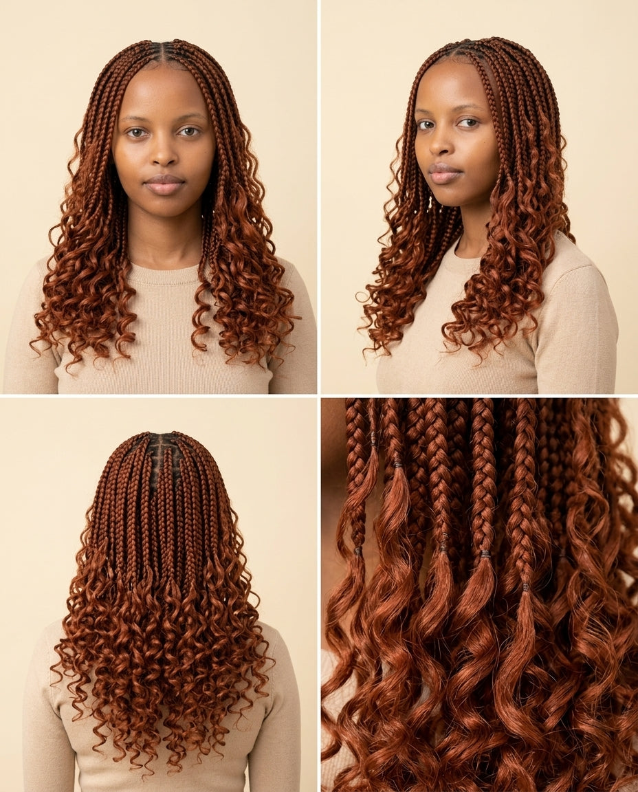 Short curly bulk braiding hair, ginger #350, photo 1