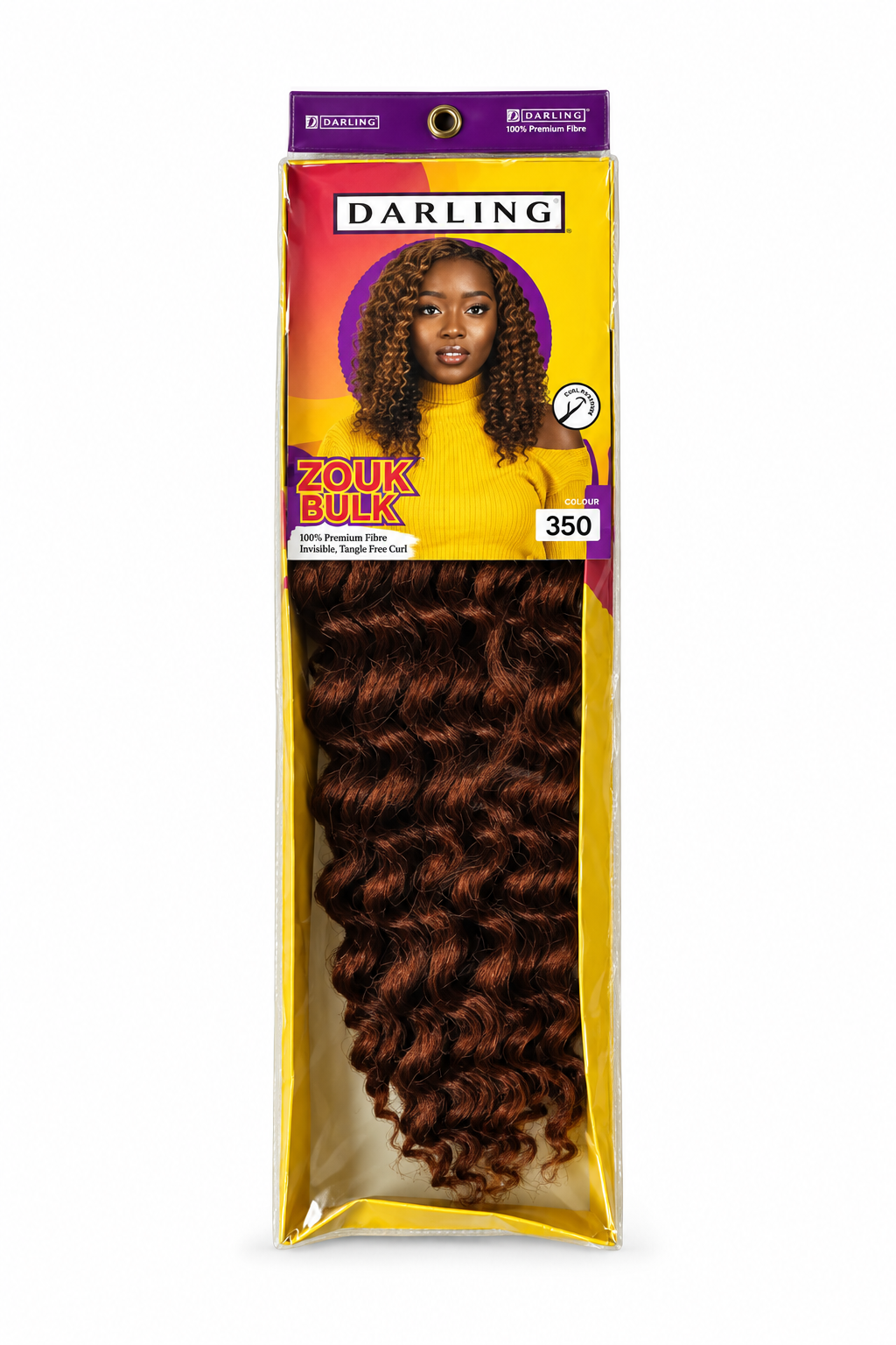 Short curly bulk braiding hair, ginger #350, photo 2