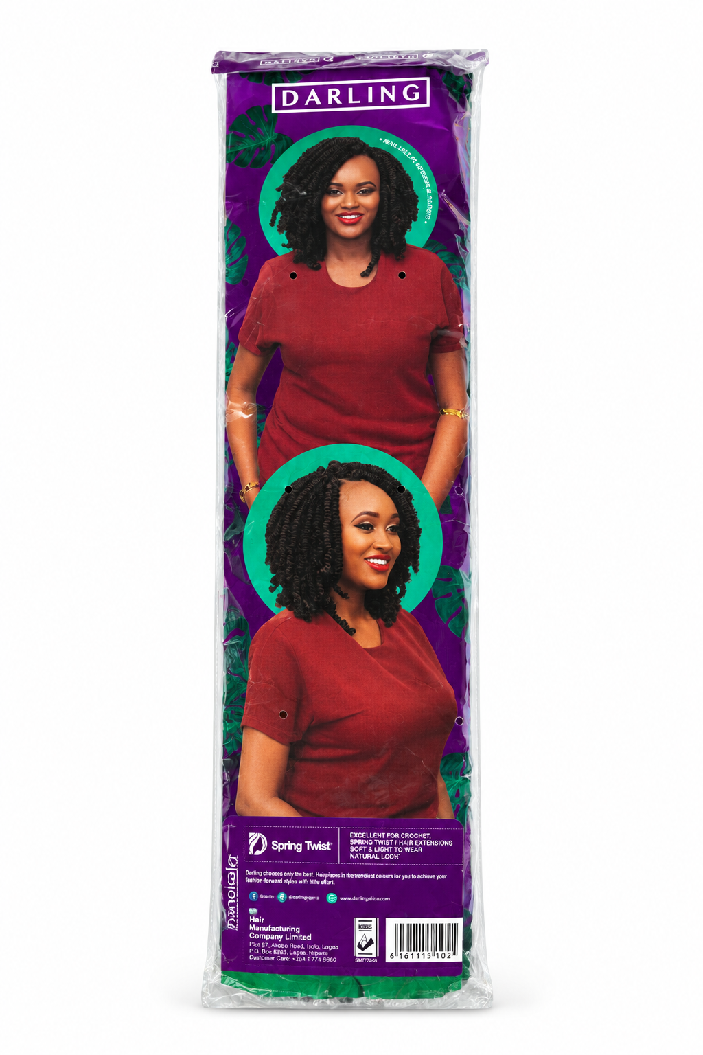 Spring twist hair, jet black, photo 1