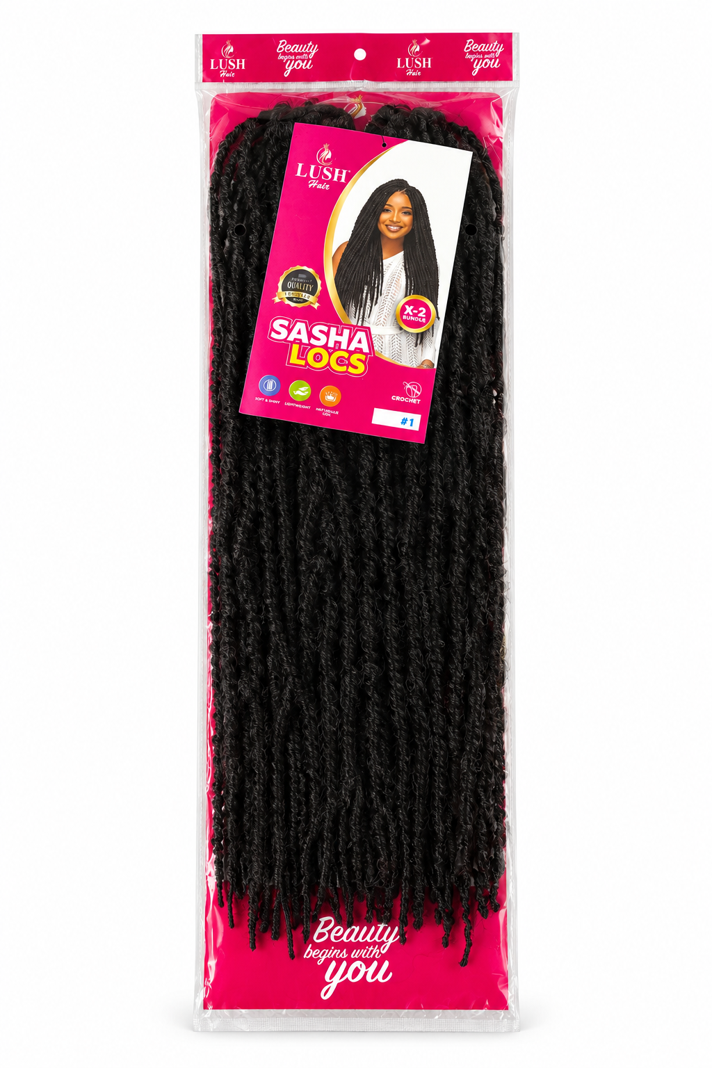 Sasha faux locs crochet hair, 22 inches, photo 1